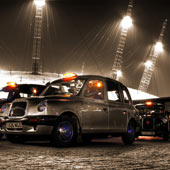 Taxis outside the O2
